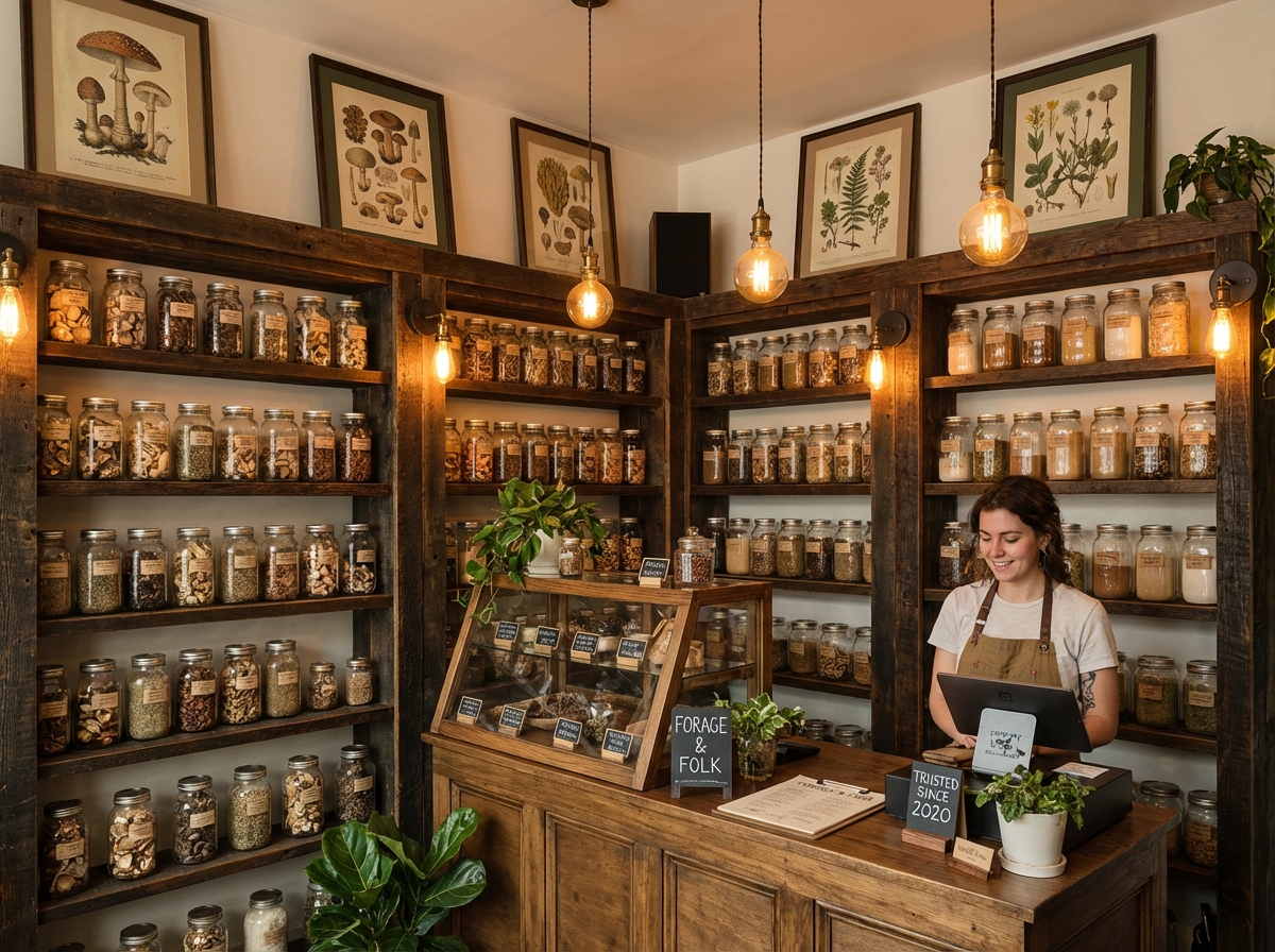 Apothecary shop representing Rhode Island's herbalist community
